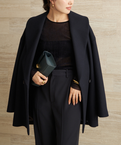 plage（プラージュ）の「Double melton コート（その他アウター・レディース・ネイビー・36/38）」の8枚目の写真