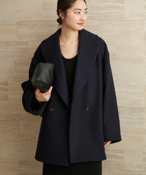 plage（プラージュ）の「Double melton コート（その他アウター・レディース・ネイビー・36/38）」の19枚目の写真
