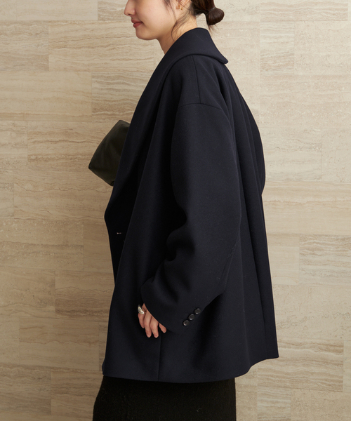 plage（プラージュ）の「Double melton コート（その他アウター・レディース・ネイビー・36/38）」の22枚目の写真