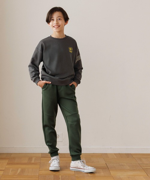 coca（coca）（コカ）の「キッズ 胸＆プリントスウェットトップス（スウェット・キッズ・チャコール/グレー・150/140/130/120）」の9枚目の写真
