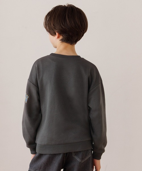 coca（coca）（コカ）の「キッズ 胸＆プリントスウェットトップス（スウェット・キッズ・チャコール/グレー・150/140/130/120）」の11枚目の写真