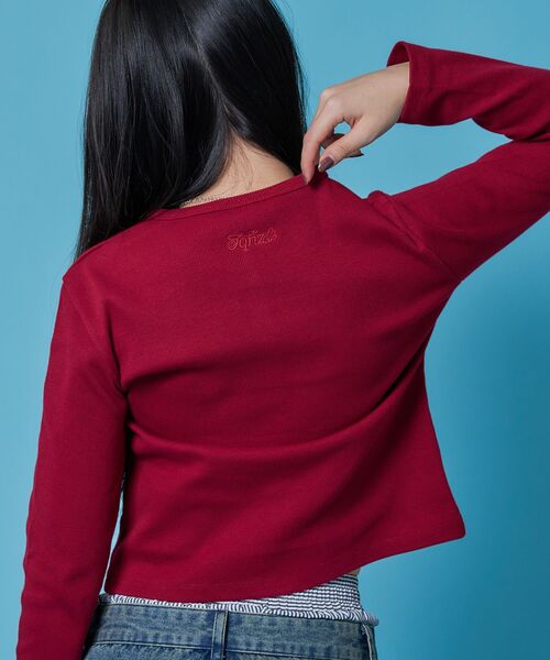 SEQUENZ(シークエンズ)の「※WEB限定 / シルバープレート / レディースフィットカーディガン /sqnz fit cardigan(Tシャツ/カットソー・レディース・ライトグレー/ネイビー/バーガンディー/ブラック・MEDIUM/SMALL)」の14枚目の写真