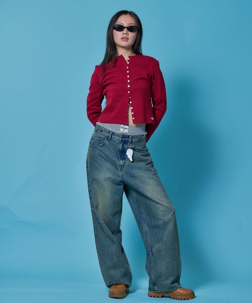 SEQUENZ(シークエンズ)の「※WEB限定 / シルバープレート / レディースフィットカーディガン /sqnz fit cardigan(Tシャツ/カットソー・レディース・ライトグレー/ネイビー/バーガンディー/ブラック・MEDIUM/SMALL)」の16枚目の写真