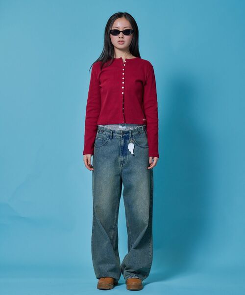 SEQUENZ(シークエンズ)の「※WEB限定 / シルバープレート / レディースフィットカーディガン /sqnz fit cardigan(Tシャツ/カットソー・レディース・ライトグレー/ネイビー/バーガンディー/ブラック・MEDIUM/SMALL)」の17枚目の写真