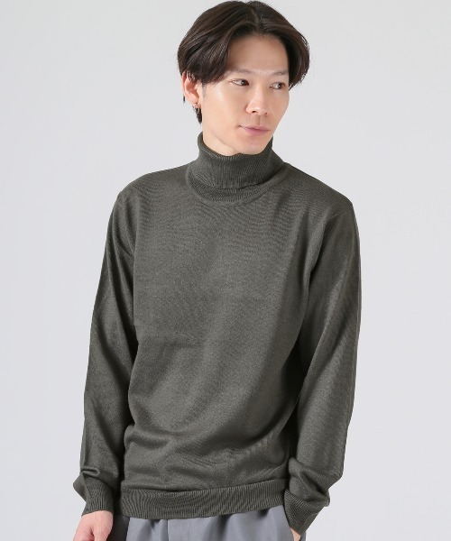 LUXSTYLE(ラグスタイル)の「カシミヤタッチタートルネックセーター(ニット/セーター・メンズ・ホワイト/ブラック/チャコールグレー・M/L/XL)」の8枚目の写真