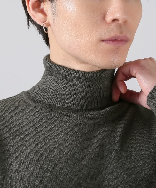 LUXSTYLE(ラグスタイル)の「カシミヤタッチタートルネックセーター(ニット/セーター・メンズ・ホワイト/ブラック/チャコールグレー・M/L/XL)」の12枚目の写真