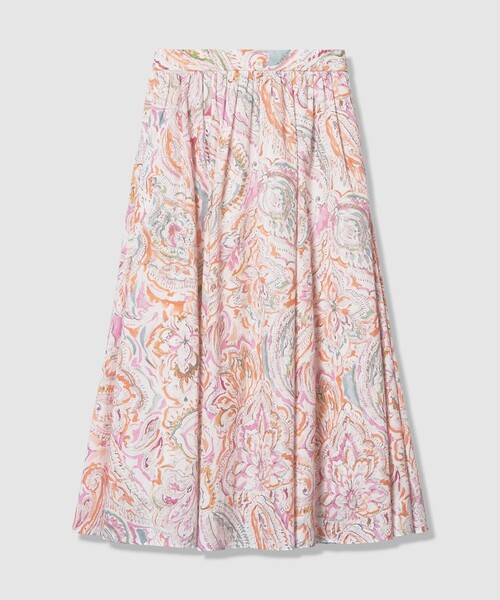 ANAYI(アナイ)の「【セットアップ対応商品】ペイントペイズリープリントフレア スカート(スカート・レディース・ピンク/マルチ・38/36/34)」の1枚目の写真