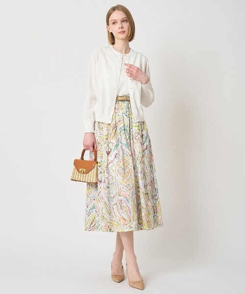 ANAYI(アナイ)の「【セットアップ対応商品】ペイントペイズリープリントフレア スカート(スカート・レディース・ピンク/マルチ・38/36/34)」の11枚目の写真