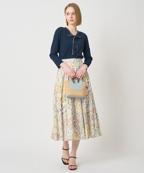 ANAYI(アナイ)の「【セットアップ対応商品】ペイントペイズリープリントフレア スカート(スカート・レディース・ピンク/マルチ・38/36/34)」の12枚目の写真