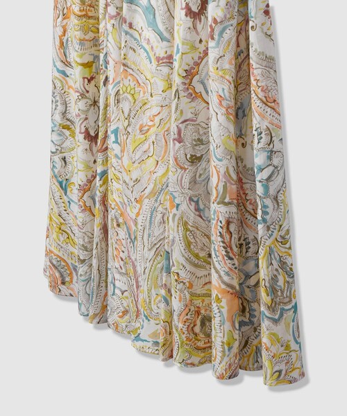 ANAYI(アナイ)の「【セットアップ対応商品】ペイントペイズリープリントフレア スカート(スカート・レディース・ピンク/マルチ・38/36/34)」の14枚目の写真