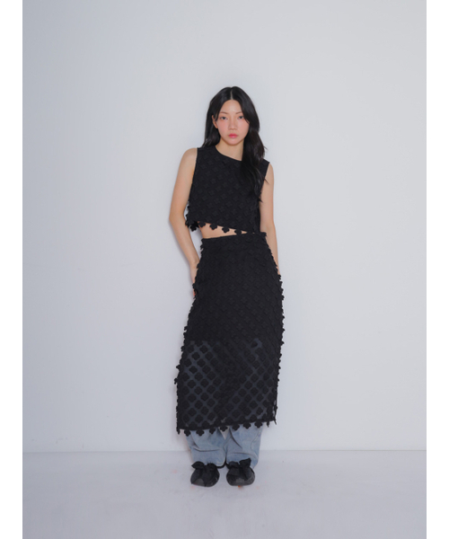 BOMNAL BOUTIQUE(ボムナルブティック)の「クロエ ロングスカート _ ブラック(スカート・レディース・その他・SMALL/MEDIUM)」の1枚目の写真