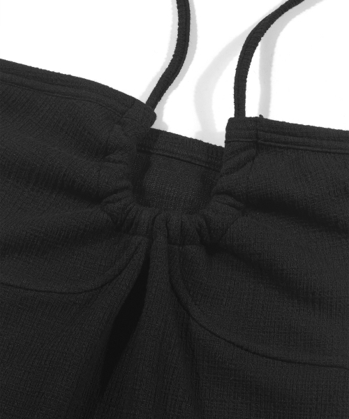 Anothera(アナザーエー)の「ホルターネックシェイリングチューブトップ_ブラック(Tシャツ/カットソー・レディース・その他・FREE)」の4枚目の写真