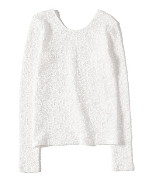 Ray BEAMS（レイビームス）の「ジャカード レース クルーネック Tシャツ（Tシャツ/カットソー・レディース・ホワイト/ブラック/サックスブルー・ONE SIZE）」の20枚目の写真