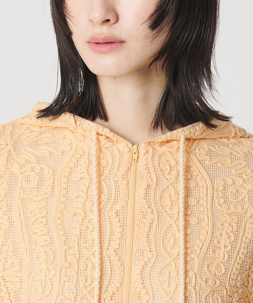 BEAUTY&YOUTH UNITED ARROWS（ビューティーアンドユースユナイテッドアローズ）の「メッシュ エンブロイダリー フーディ ウォッシャブル（シャツ/ブラウス・レディース・シャーベット/ブラック/ホワイト・FREE）」の18枚目の写真