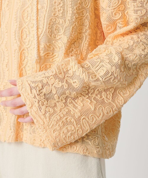 BEAUTY&YOUTH UNITED ARROWS（ビューティーアンドユースユナイテッドアローズ）の「メッシュ エンブロイダリー フーディ ウォッシャブル（シャツ/ブラウス・レディース・シャーベット/ブラック/ホワイト・FREE）」の19枚目の写真