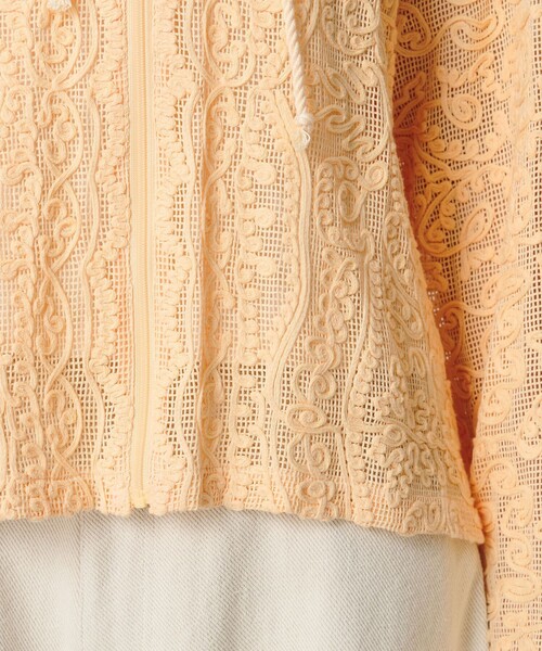 BEAUTY&YOUTH UNITED ARROWS（ビューティーアンドユースユナイテッドアローズ）の「メッシュ エンブロイダリー フーディ ウォッシャブル（シャツ/ブラウス・レディース・シャーベット/ブラック/ホワイト・FREE）」の20枚目の写真