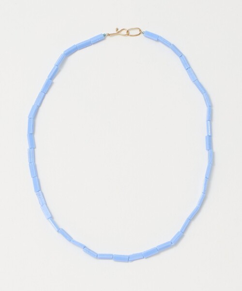 Steven Alan(スティーブンアラン)の「<Toile>SQUARE GLASS BEADS NECKLACE/ネックレス(ネックレス・レディース・ホワイト/ライトブルー・FREE)」の1枚目の写真