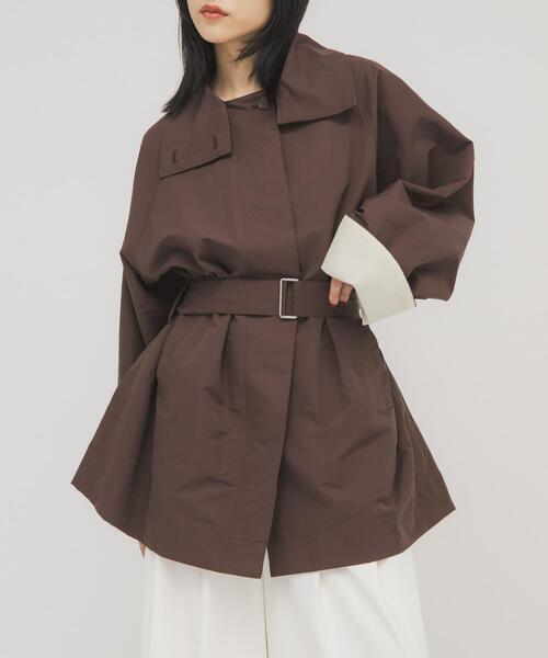 KBF（ケイビーエフ）の「テントラインBIGミドルコート（その他アウター・レディース・ブラウン/ベージュ/ネイビー・ONE）」の2枚目の写真