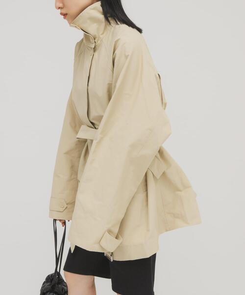 KBF（ケイビーエフ）の「テントラインBIGミドルコート（その他アウター・レディース・ブラウン/ベージュ/ネイビー・ONE）」の5枚目の写真
