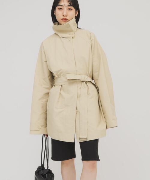 KBF（ケイビーエフ）の「テントラインBIGミドルコート（その他アウター・レディース・ブラウン/ベージュ/ネイビー・ONE）」の7枚目の写真