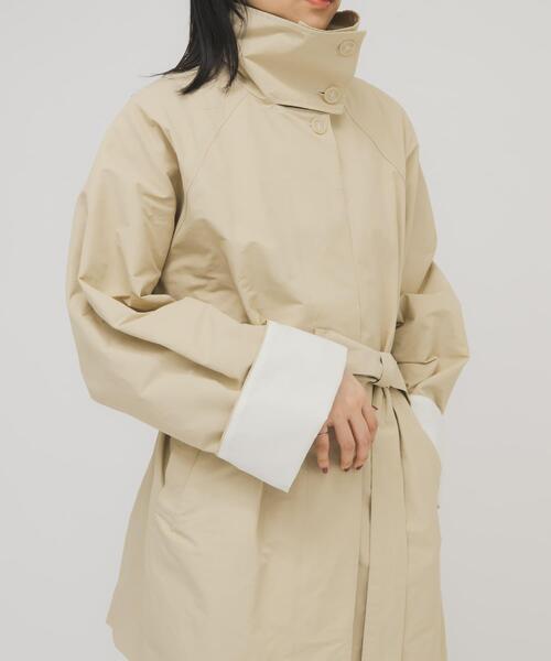 KBF（ケイビーエフ）の「テントラインBIGミドルコート（その他アウター・レディース・ブラウン/ベージュ/ネイビー・ONE）」の10枚目の写真