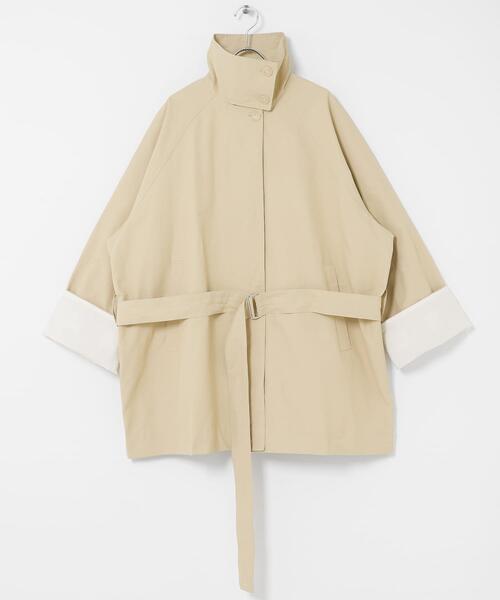 KBF（ケイビーエフ）の「テントラインBIGミドルコート（その他アウター・レディース・ブラウン/ベージュ/ネイビー・ONE）」の11枚目の写真