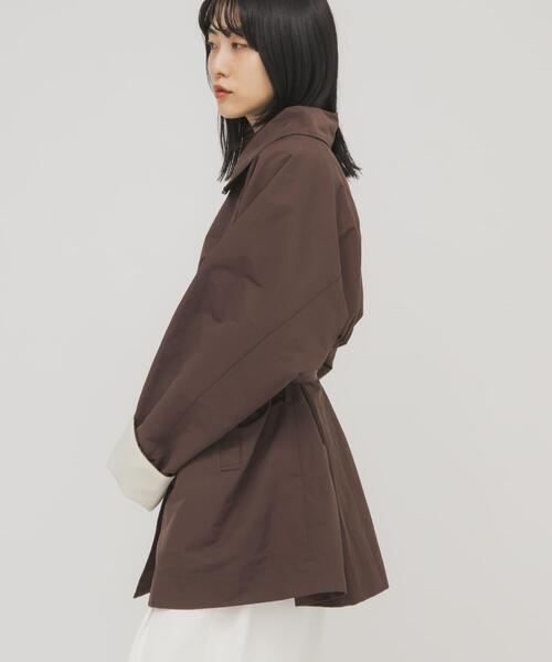 KBF（ケイビーエフ）の「テントラインBIGミドルコート（その他アウター・レディース・ブラウン/ベージュ/ネイビー・ONE）」の15枚目の写真
