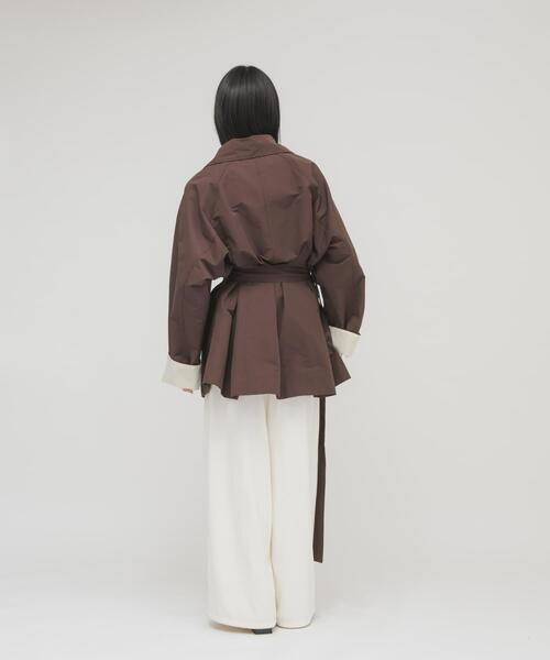 KBF（ケイビーエフ）の「テントラインBIGミドルコート（その他アウター・レディース・ブラウン/ベージュ/ネイビー・ONE）」の19枚目の写真
