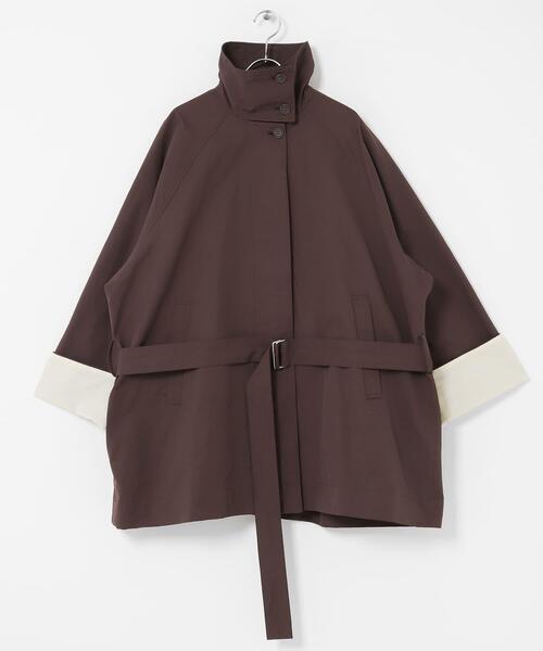 KBF（ケイビーエフ）の「テントラインBIGミドルコート（その他アウター・レディース・ブラウン/ベージュ/ネイビー・ONE）」の20枚目の写真