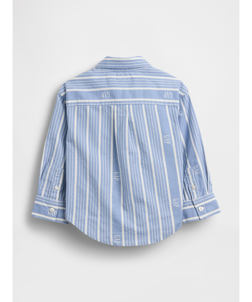 GAP（ギャップ）の「GAPロゴ オックスフォード ビッグシャツ (幼児・ベビー)（シャツ/ブラウス・キッズ・ブルー・70cm/80ｃｍ/90cm/100cm/105cm/110cm/95cm）」の2枚目の写真