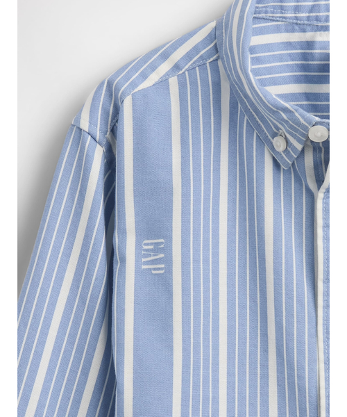 GAP（ギャップ）の「GAPロゴ オックスフォード ビッグシャツ (幼児・ベビー)（シャツ/ブラウス・キッズ・ブルー・70cm/80ｃｍ/90cm/100cm/105cm/110cm/95cm）」の3枚目の写真