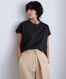 UR'S（ユアーズ）の「機能性カットソーフレンチスリーブトップス（Tシャツ/カットソー・レディース）」