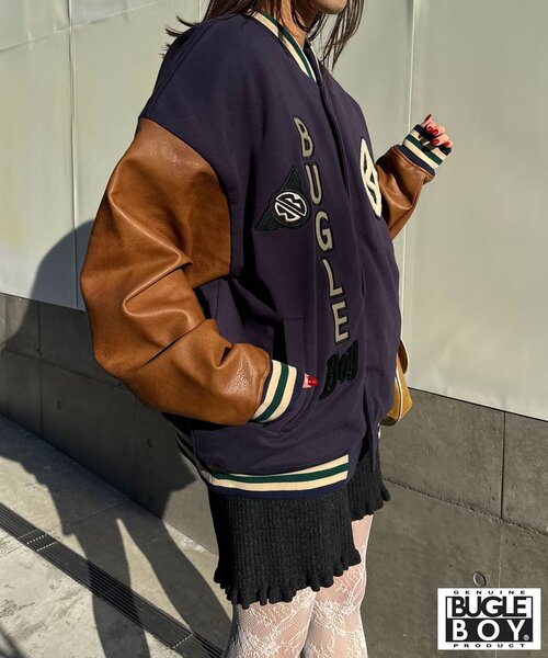 CIAOPANIC（チャオパニック）の「【BUGLE BOY/ビューグル ボーイ】スタジャン（ブルゾン・レディース・ブラック/ネイビー・FREE）」の11枚目の写真