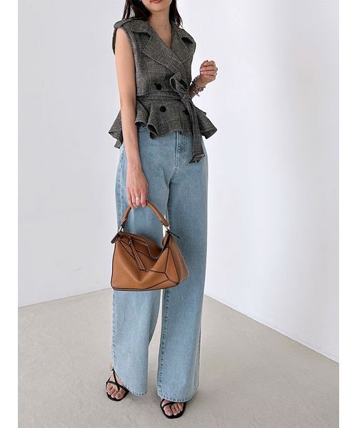 SNIDEL（スナイデル）の「ストレートデニム（デニムパンツ・レディース・グレー/ライトブルー/インディゴブルー・0/1）」の7枚目の写真