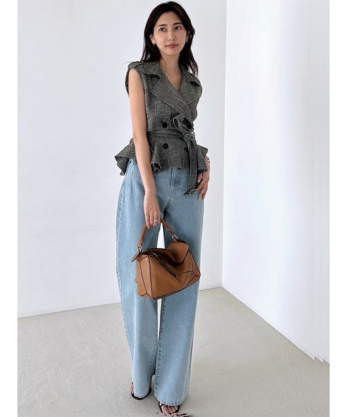 SNIDEL（スナイデル）の「ストレートデニム（デニムパンツ・レディース・グレー/ライトブルー/インディゴブルー・0/1）」の8枚目の写真