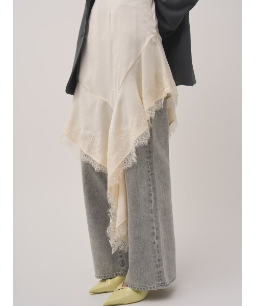 SNIDEL（スナイデル）の「ストレートデニム（デニムパンツ・レディース・グレー/ライトブルー/インディゴブルー・0/1）」の6枚目の写真