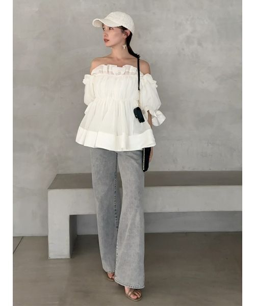 SNIDEL（スナイデル）の「ストレートデニム（デニムパンツ・レディース・グレー/ライトブルー/インディゴブルー・0/1）」の11枚目の写真