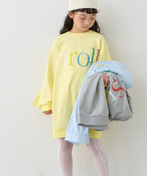 CIAOPANIC TYPY（チャオパニックティピー）の「《WEB限定》【KIDS】サラッと快適！ロゴバックフリルワンピ(ジュニアサイズあり)（ワンピース・キッズ・サックスブルー/グレー/イエロー・110/130/150）」の4枚目の写真