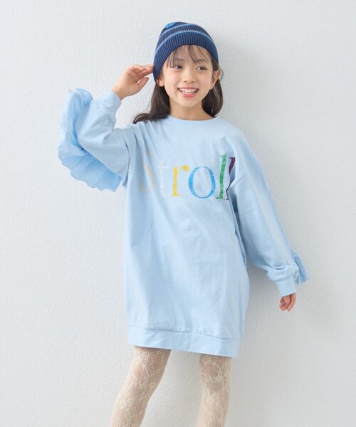 CIAOPANIC TYPY（チャオパニックティピー）の「《WEB限定》【KIDS】サラッと快適！ロゴバックフリルワンピ(ジュニアサイズあり)（ワンピース・キッズ・サックスブルー/グレー/イエロー・110/130/150）」の7枚目の写真