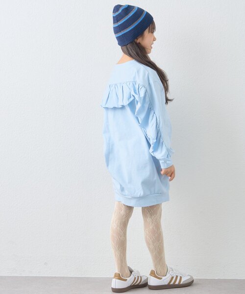 CIAOPANIC TYPY（チャオパニックティピー）の「《WEB限定》【KIDS】サラッと快適！ロゴバックフリルワンピ(ジュニアサイズあり)（ワンピース・キッズ・サックスブルー/グレー/イエロー・110/130/150）」の9枚目の写真