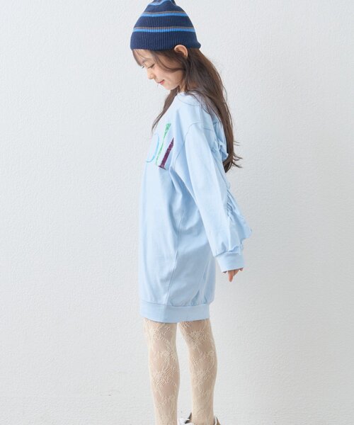 CIAOPANIC TYPY（チャオパニックティピー）の「《WEB限定》【KIDS】サラッと快適！ロゴバックフリルワンピ(ジュニアサイズあり)（ワンピース・キッズ・サックスブルー/グレー/イエロー・110/130/150）」の10枚目の写真