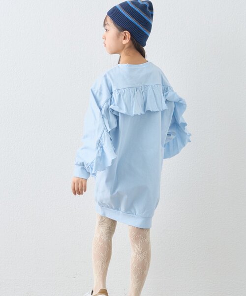 CIAOPANIC TYPY（チャオパニックティピー）の「《WEB限定》【KIDS】サラッと快適！ロゴバックフリルワンピ(ジュニアサイズあり)（ワンピース・キッズ・サックスブルー/グレー/イエロー・110/130/150）」の11枚目の写真