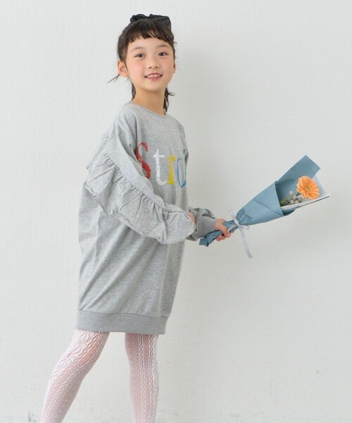 CIAOPANIC TYPY（チャオパニックティピー）の「《WEB限定》【KIDS】サラッと快適！ロゴバックフリルワンピ(ジュニアサイズあり)（ワンピース・キッズ・サックスブルー/グレー/イエロー・110/130/150）」の12枚目の写真