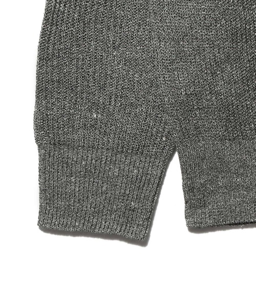 ESTNATION（エストネーション）の「ESTNATION / リネンコットン メランジクルーネックニット（ニット/セーター・メンズ・ネイビー/グレー・LARGE/MEDIUM）」の5枚目の写真