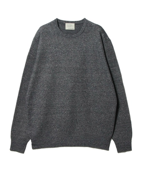 ESTNATION（エストネーション）の「ESTNATION / リネンコットン メランジクルーネックニット（ニット/セーター・メンズ・ネイビー/グレー・LARGE/MEDIUM）」の7枚目の写真