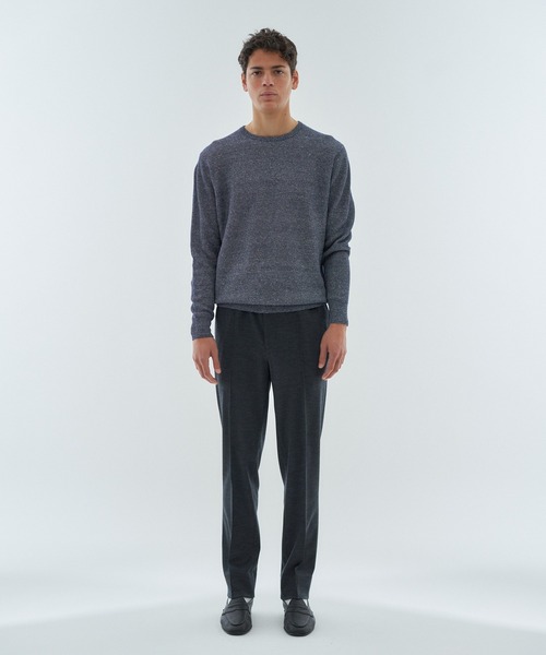 ESTNATION（エストネーション）の「ESTNATION / リネンコットン メランジクルーネックニット（ニット/セーター・メンズ・ネイビー/グレー・LARGE/MEDIUM）」の12枚目の写真