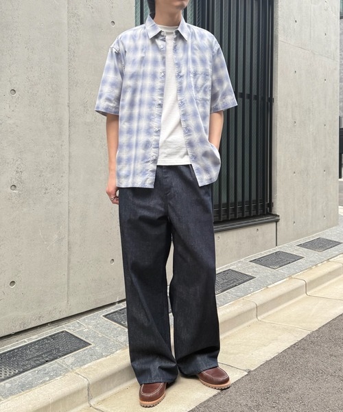 MAGASIN DE MODE Brew(マガジンデモードブリュー)の「【MAGASIN DE MODE Brew】半袖チェックシャツ パナマシャツ/通気性抜群/コットン100% 6270-9072 MNY(シャツ/ブラウス・メンズ・ダークブラウン/ブラック/ブルー・LL/L/M)」の15枚目の写真