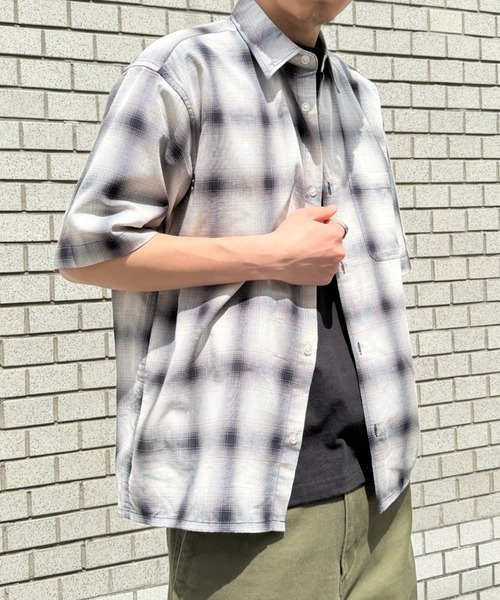 MAGASIN DE MODE Brew(マガジンデモードブリュー)の「【MAGASIN DE MODE Brew】半袖チェックシャツ パナマシャツ/通気性抜群/コットン100% 6270-9072 MNY(シャツ/ブラウス・メンズ・ダークブラウン/ブラック/ブルー・LL/L/M)」の18枚目の写真