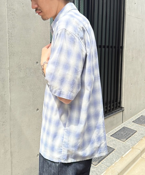 MAGASIN DE MODE Brew(マガジンデモードブリュー)の「【MAGASIN DE MODE Brew】半袖チェックシャツ パナマシャツ/通気性抜群/コットン100% 6270-9072 MNY(シャツ/ブラウス・メンズ・ダークブラウン/ブラック/ブルー・LL/L/M)」の13枚目の写真