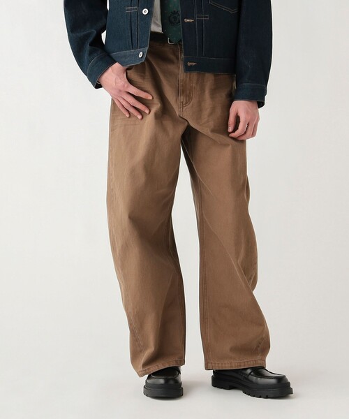 BEAMS HEART（ビームスハート）の「カラー カーブ バギー デニム（デニムパンツ・メンズ・チャコールグレー/ライトブラウン・SMALL/MEDIUM/LARGE）」の10枚目の写真